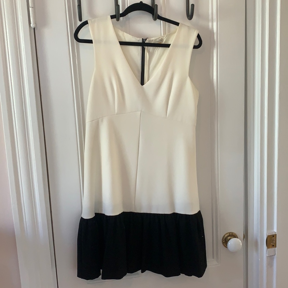 Anthroplogie size 10 HOLIDAY DRESS black&white